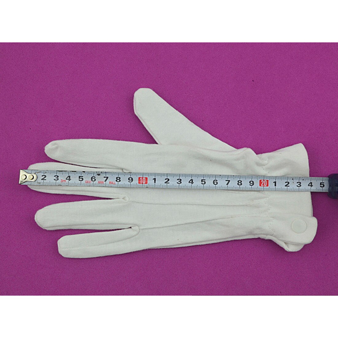 White Cotton Gloves Formal Work Uniform Catering band Magician Parades Inspection Five-fingers men's work gloves