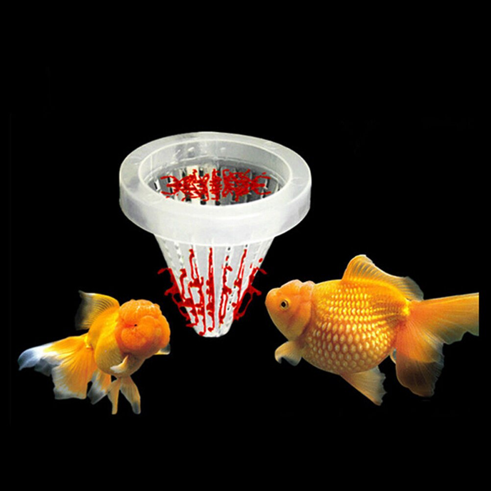 Entonnoir d'alimentation de cône d'alimentation de ver rouge d'aquarium de 2 pièces pour des mangeoires de poissons de réservoir de poissons