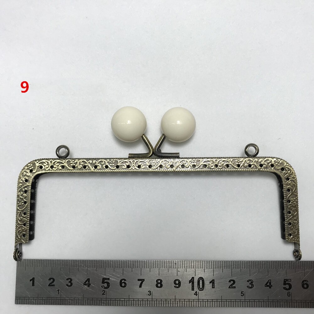 15.5cm gekartelde rechte rand kleurrijke snoep kus gesp vrouwen handtas hardware diy metalen portemonnee frame sluiting 10 stuks/partij