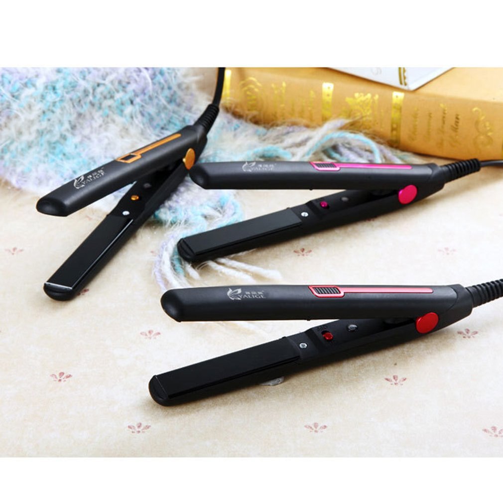 2 in 1 Mini Hair Curler Flat Iron Hair Straightener Corrugated Iron Straightener Curling Iron Styling Tool
