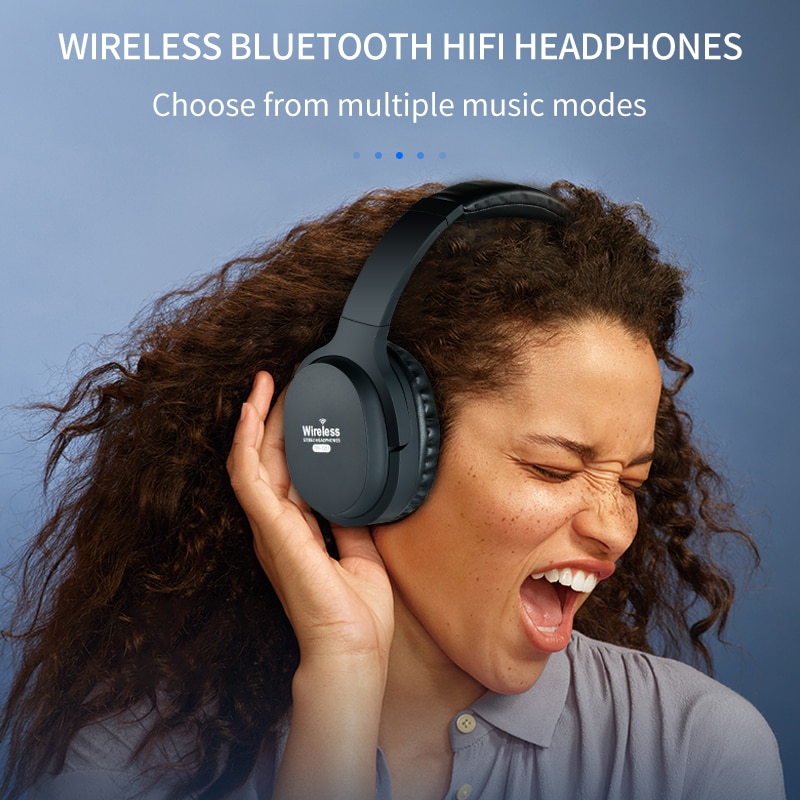 Wireless Headphone Active Noise Cancelling Headphone Bluetooth 5.0 with Microphone Foldable Headphone Super HiFi Bass Headphone