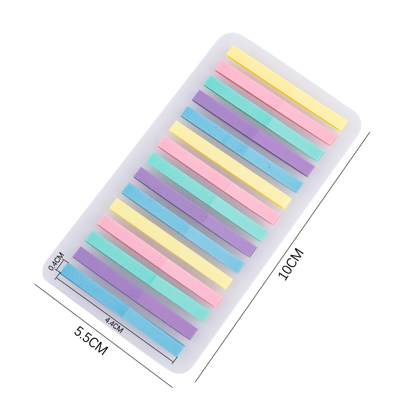 300 stuks beschrijfbare kleurstickers transparante fluorescerende strip indexsticker: Rood