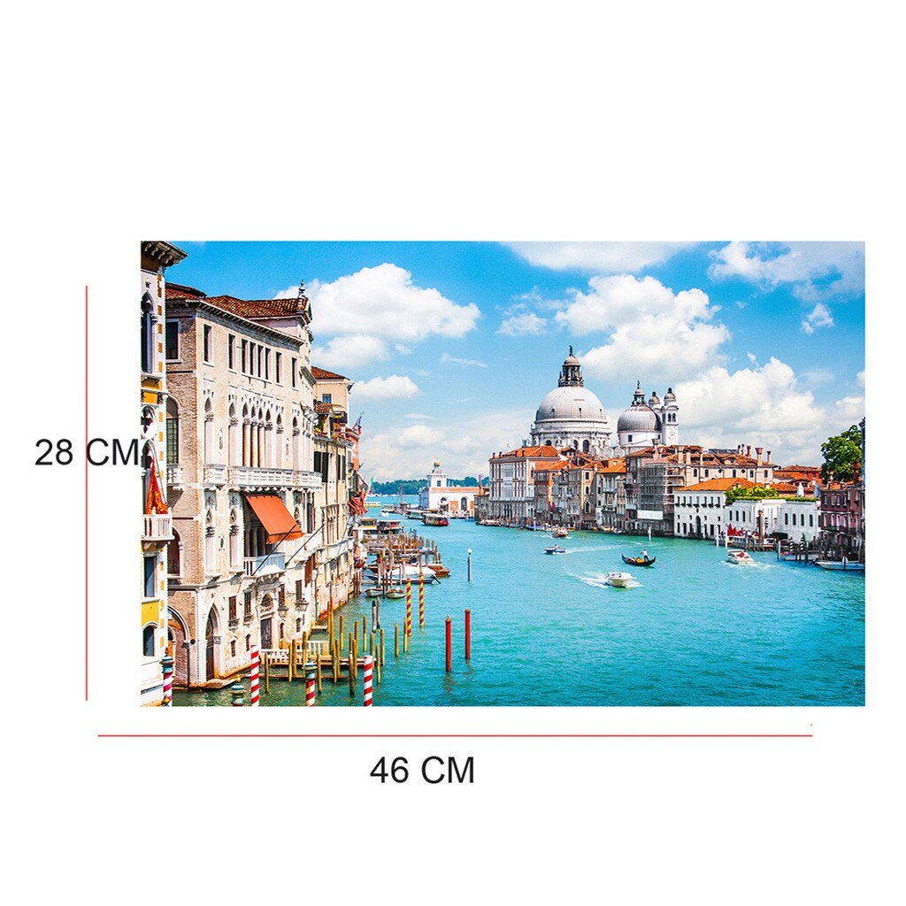 Santa Maria Canal Color Jigsaw Landscape Mural 500 Piece Paper Adult Decompression Puzzles Children Fidgeting Assembling Puzzle