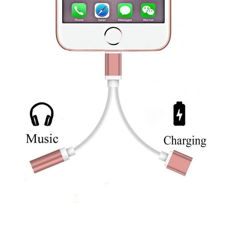 Dla Apple do 3.5mm Jack Audio ładowarka Adapter dla iPhone 11 Pro 8 7 Plus SE 2020 XS Max XR X 10 12 ładowanie i słuchawki Splitter