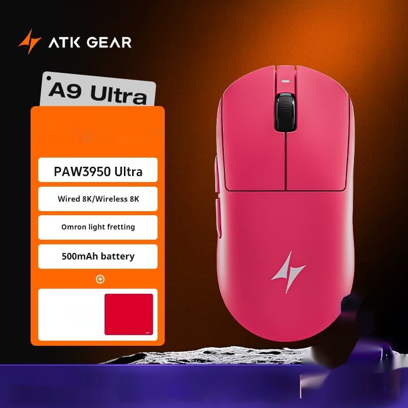 ATK Dragonfly A9 Pro Wireless Mouse 3Mode Star Flash PAW3950 Nordic52840 Lightweight Custom Laptop Gamer PC Gaming Mouse