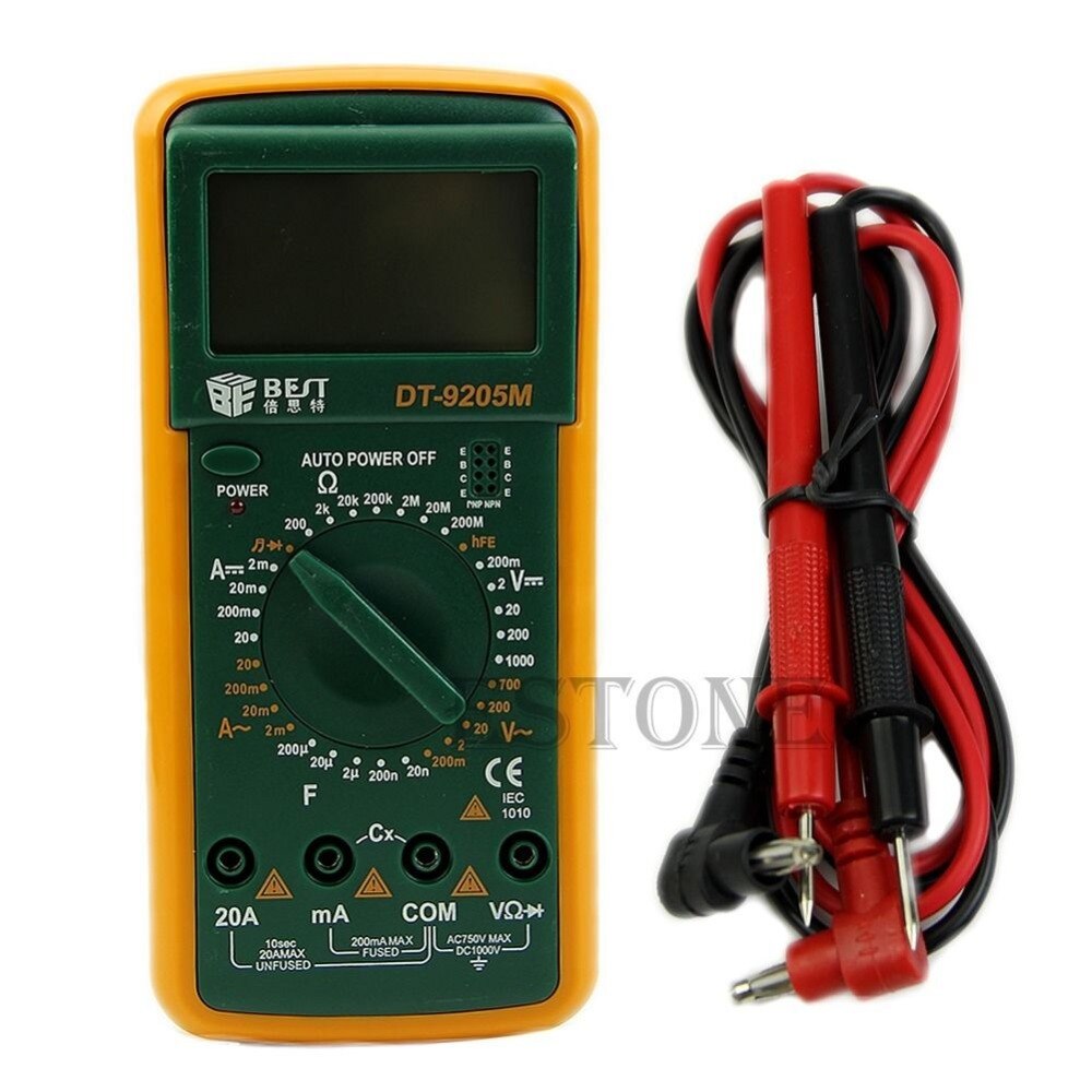 DT9205M LCD Digital Multimeter Voltmeter Ohmmeter Ammeter Capacitance Tester