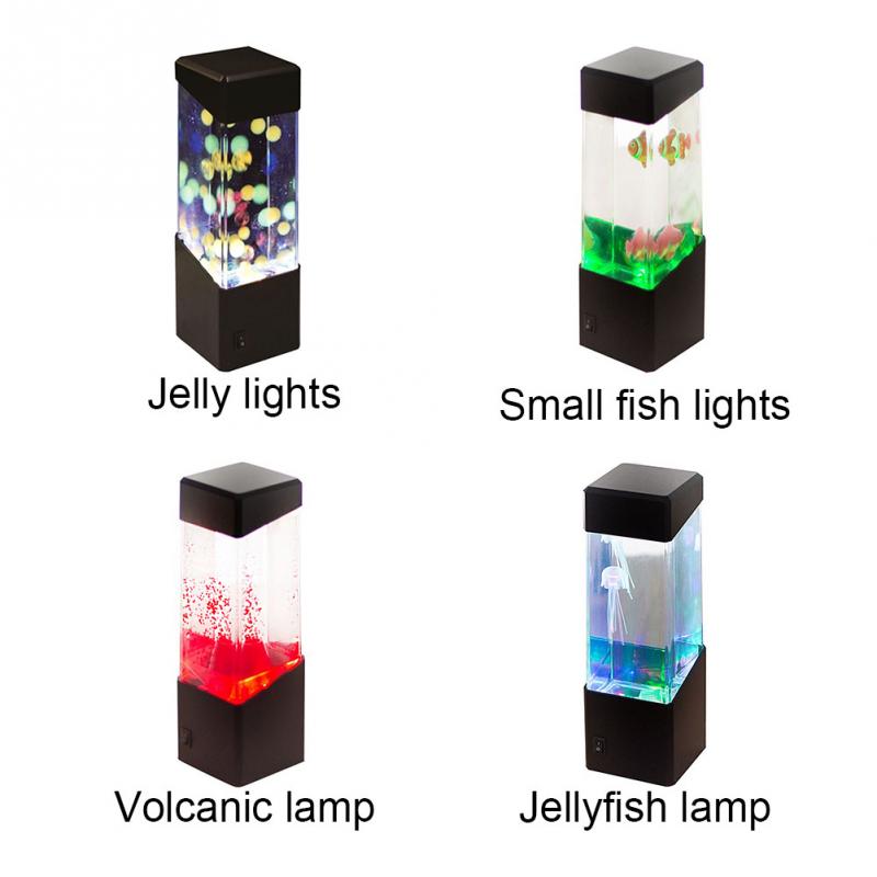 Nachtkastje Nachtlampje Aquarium Kwallen Lamp Thuis Tafel Decoratie Verlichting Voor Slaapkamer Stading Kamer Kids