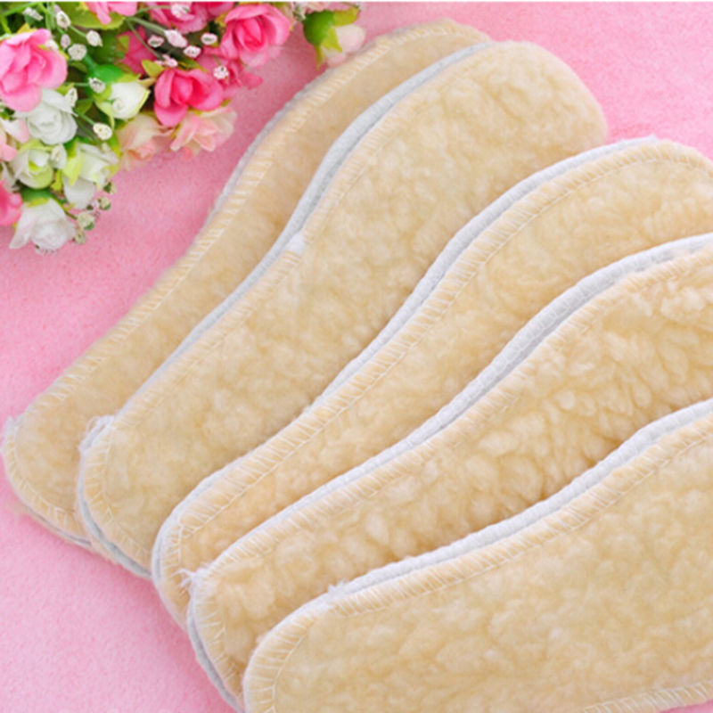 1 par de nuevas plantillas térmicas de lana botas de nieve cálido invierno comodidad almohadillas para el cuidado de los pies masaje mantener zapatos Unisex plantillas 7 Tamaño