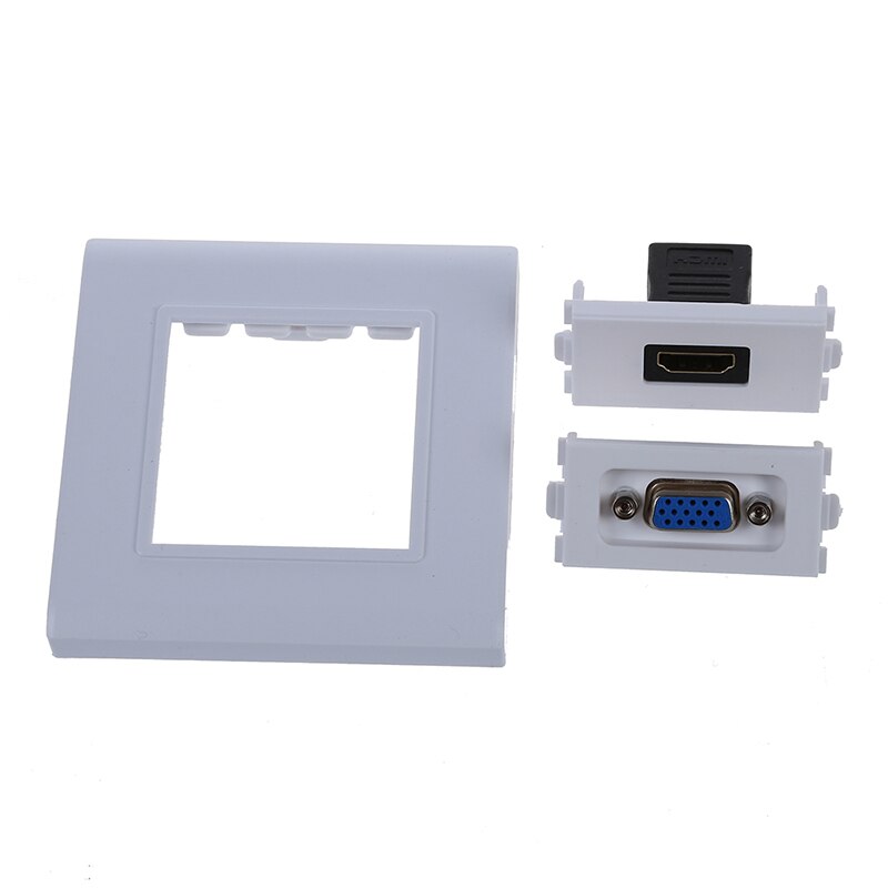 Female HDMI VGA Socket Jack Outlet Component Composite Video Wall Panel Plate