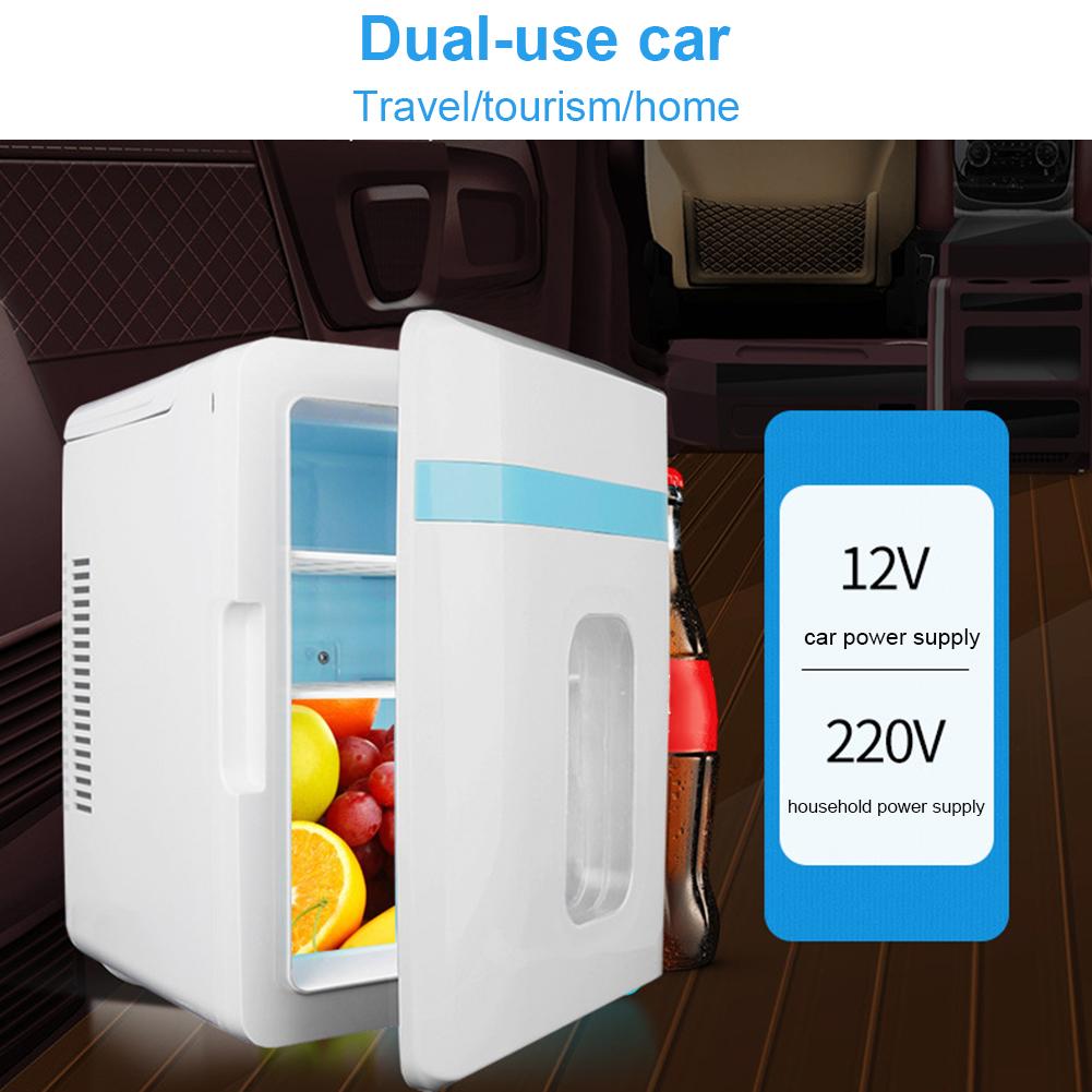 Mini Fridge 12V Car Refrigerator 220V Home Refrigerator Single Door Car Home Dual-Use Thermoelectric Mini Fridge Cooler Warmer