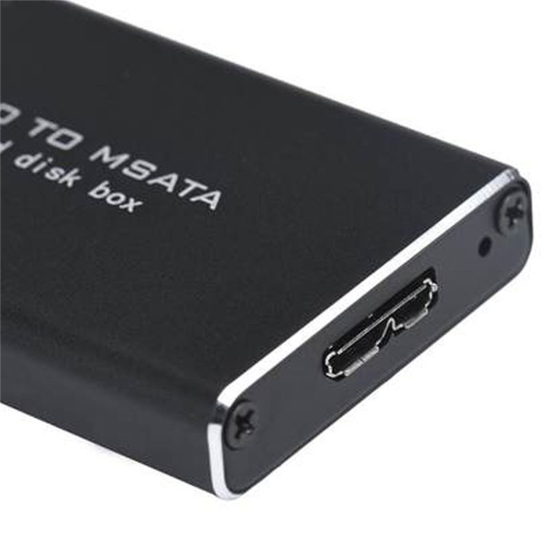 Msata till usb 3.0 ssd-kabinett extern hårddisk diskbox förvaringsfodral adapter för 30 x 50mm 30 x 30mm msata ssd