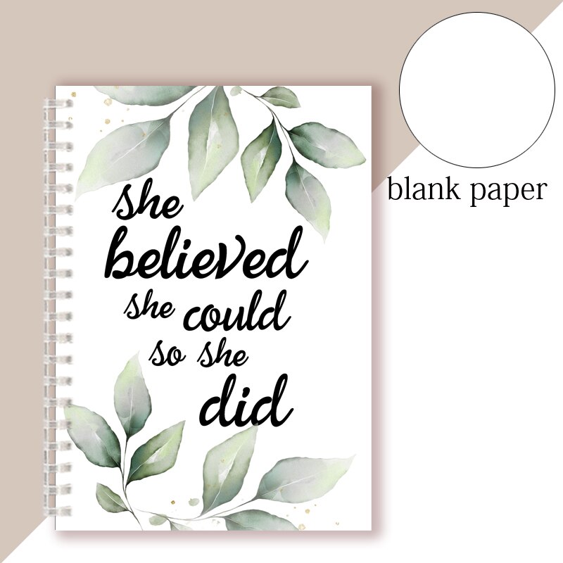 Citation inspirante-elle croyait qu'elle pouvait ainsi qu'elle l'a fait-cahier à spirale carnet de notes Romance bloc-notes pour Couples filles foi: 6