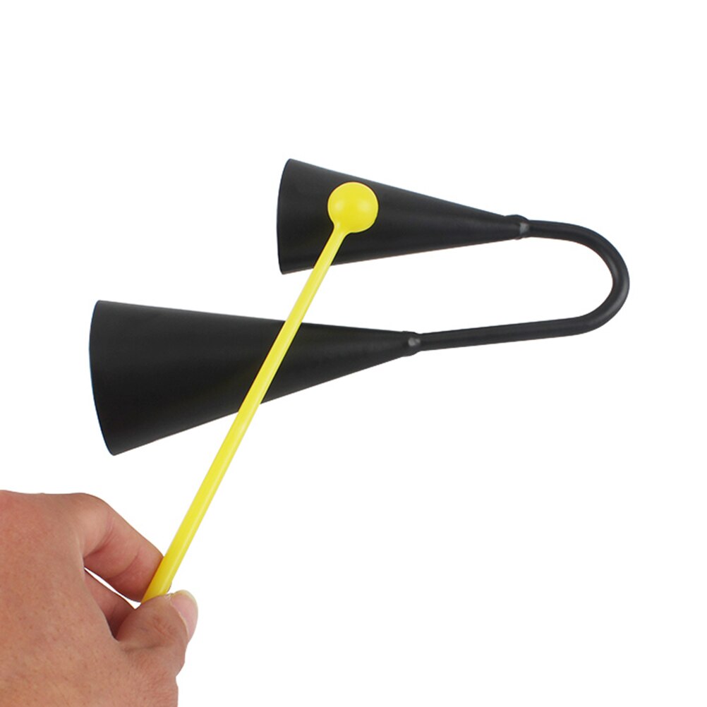 IRIN Two Tone Metal Bell Cowbell Percussion Instrument with Striker Musical Toy