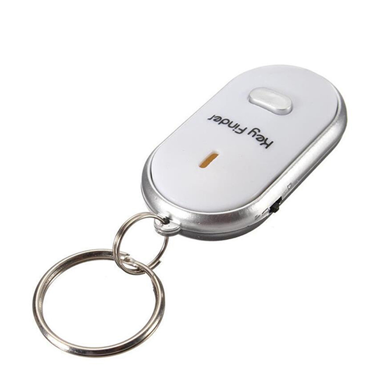 LED Key Finder Locator Find Lost Keys Chain Keychain Whistle Sound Control FKU66