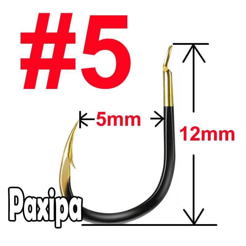 10 stuks vishaak van wolfraamstaal met weerhaak, karpervishaak, enkele cirkel, vishaak, zee-accessoires, uitrusting: 5