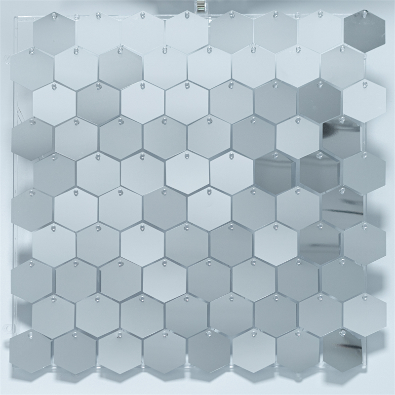 12PCS Hexagon Glitter Sequins Party Backdrop Shimmer Wall Panels Wedding Birthday Christmas Event Decorations Reusable Wall: Dark Khaki