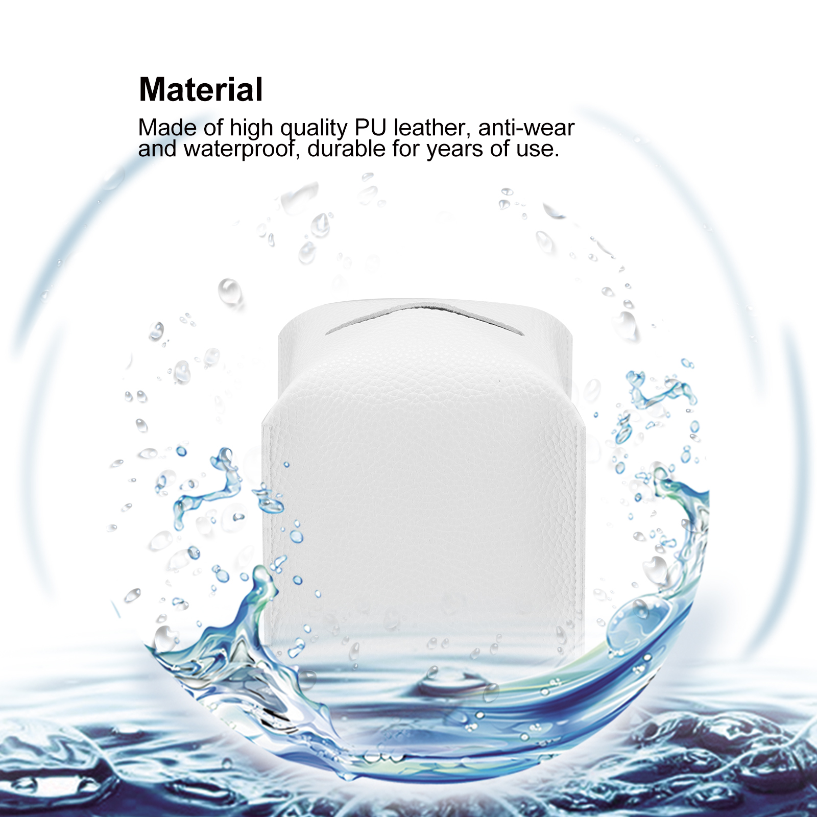 Tissue Box Cover Holder Square PU Leather Tissue Dispenser Box Roll Paper Extractive Tissue Dispenser Container For Bedroom