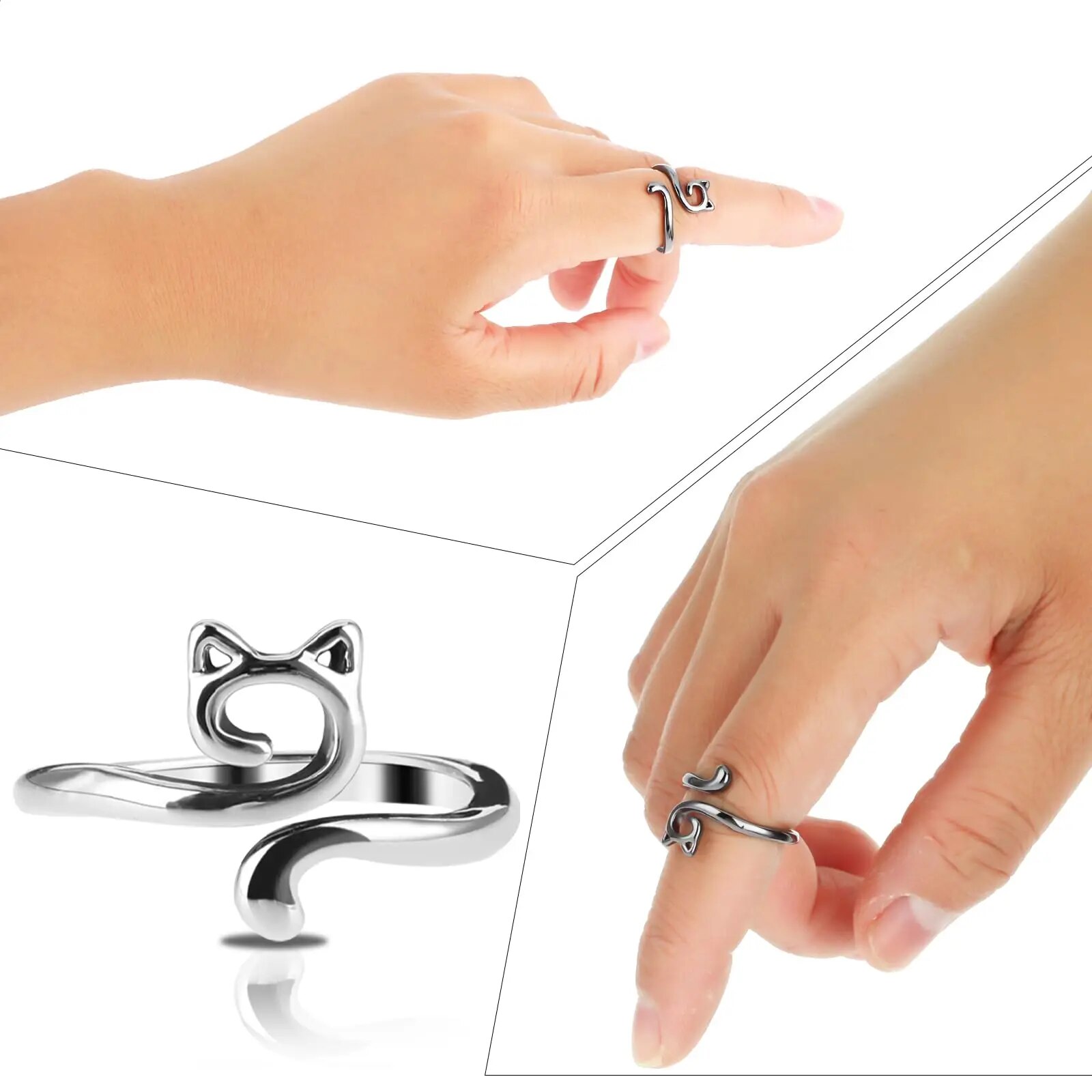 Anillo de ganchillo de punto ajustable para mujer, guía de hilo abierta, anillo de tensión para tejer más rápido, 2 piezas