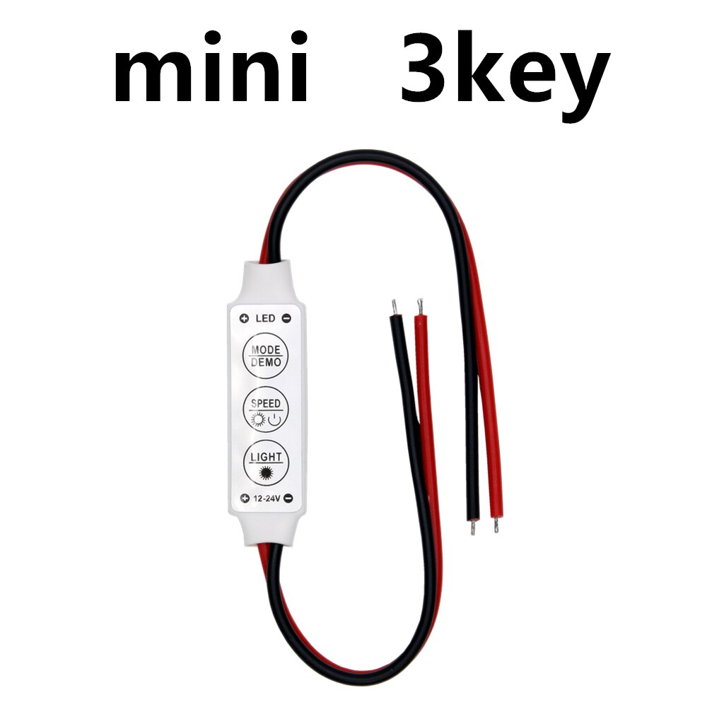 LED Strip Controller Mini Dimmer RF Remote DC 5V 12V 24V Controller For LED 5050 2835 Strip Single Color: Default Title