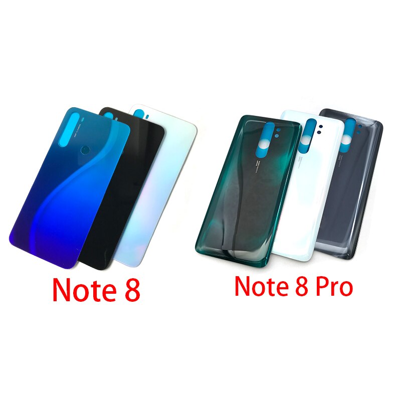 Zapasowa szklana tylna obudowa baterii z samoprzylepna naklejka tylna obudowa baterii taśma klejąca do Xiaomi Redmi Note 8 Pro