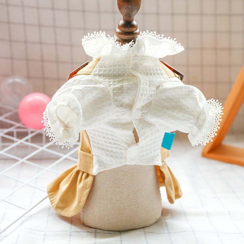 Vestido de boda de lujo para perro, vestidos de verano para mascotas para perros pequeños caqui, Chihuahua Shih Tzu, disfraces, falda para perrito, vestidos para perros