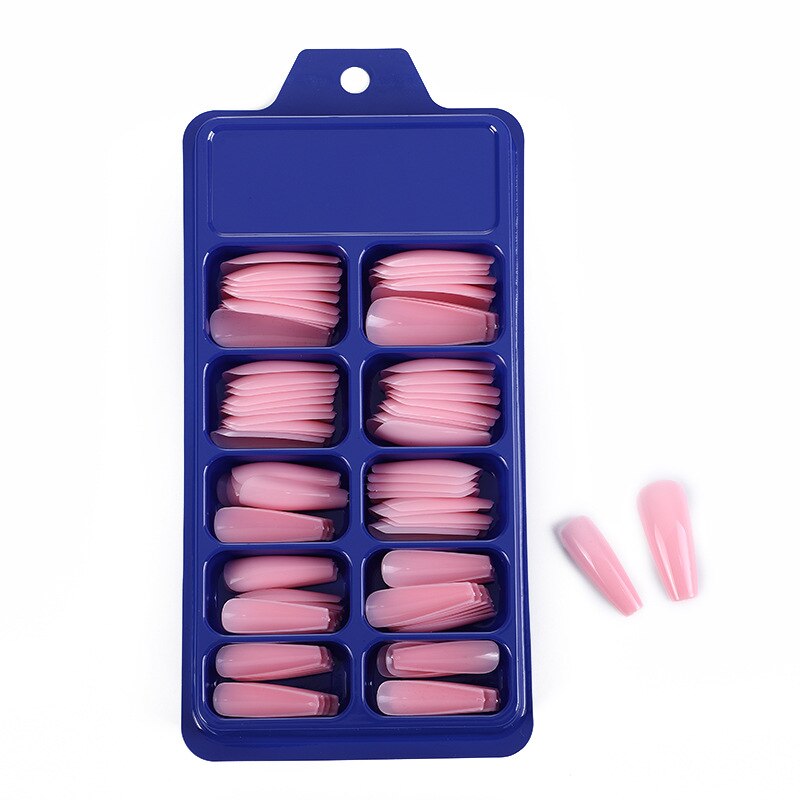 Uñas postizas de plástico para manicura, 100 Uds.: 06