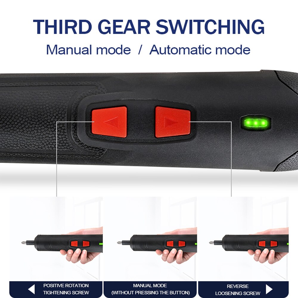 Portable Electric Screwdriver Six Gear Adjustable Torque Rechargeable Electric Screw Driver Set