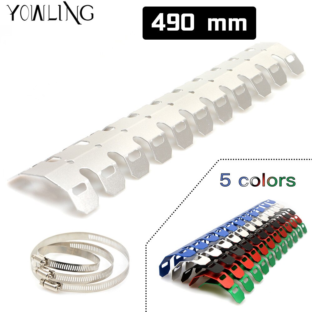 YOWLING Dirt Motorcycle Exhaust Muffler Pipe Leg Protector Heat Shield Cover For KTM 400 450 530 525 EXC 690 Enduro 625 SMC