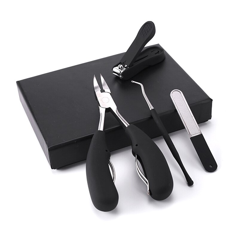Stainless Steel Toenail And Fingernail Clippers Set For Thick Nails Large Toenail Clippers