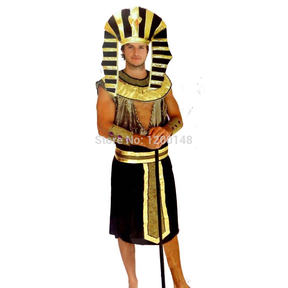 Nuevos trajes de faraón de Egipto, carnaval Príncipe egipcio blanco Cosplay, Disfraces de Halloween para hombres