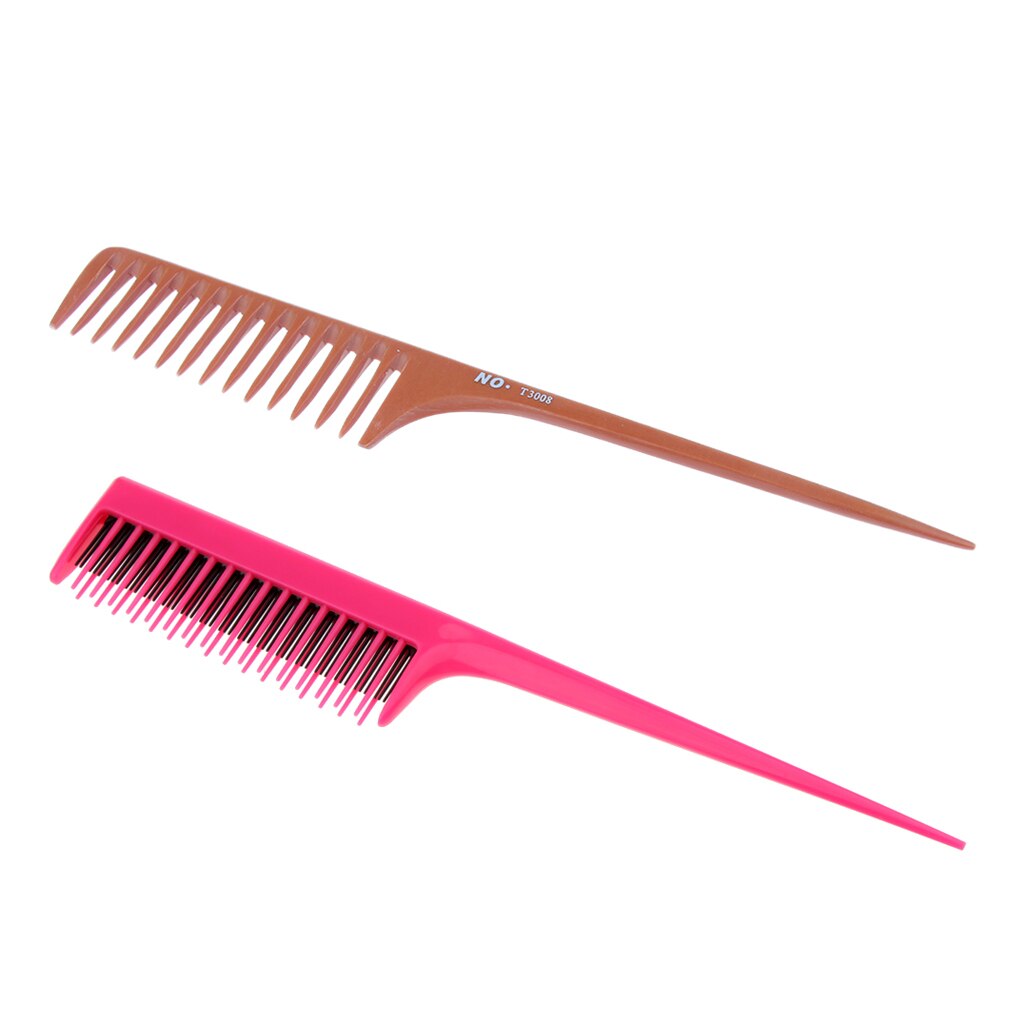 2pcs Teasing Comb - Rat Tail Comb for Back Combing, Teasing,Adding Volume,Evening Styling for Thin,Fine and Normal Hair