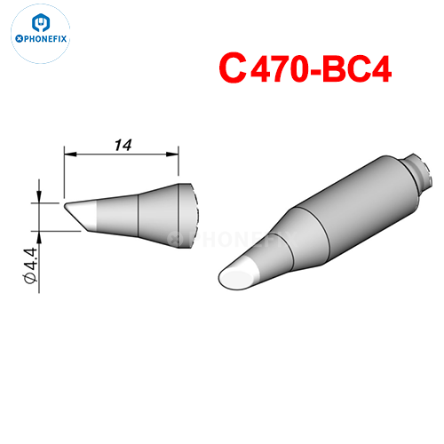 Phonefix C245 C470 Multi Type Solder Iron Tips for JBC i2C Aixun Aifen Soldering Station T245 T470 Welding Handle Welding Tips: Matt White