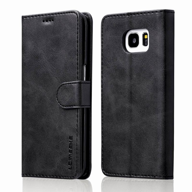 Voor samsung galaxy  s7 edge hoesje leren portemonnee magnetische hoes voor galaxy  s6 edge samsung  s7 s6 edge hoesje flip luxe telefoontasjes