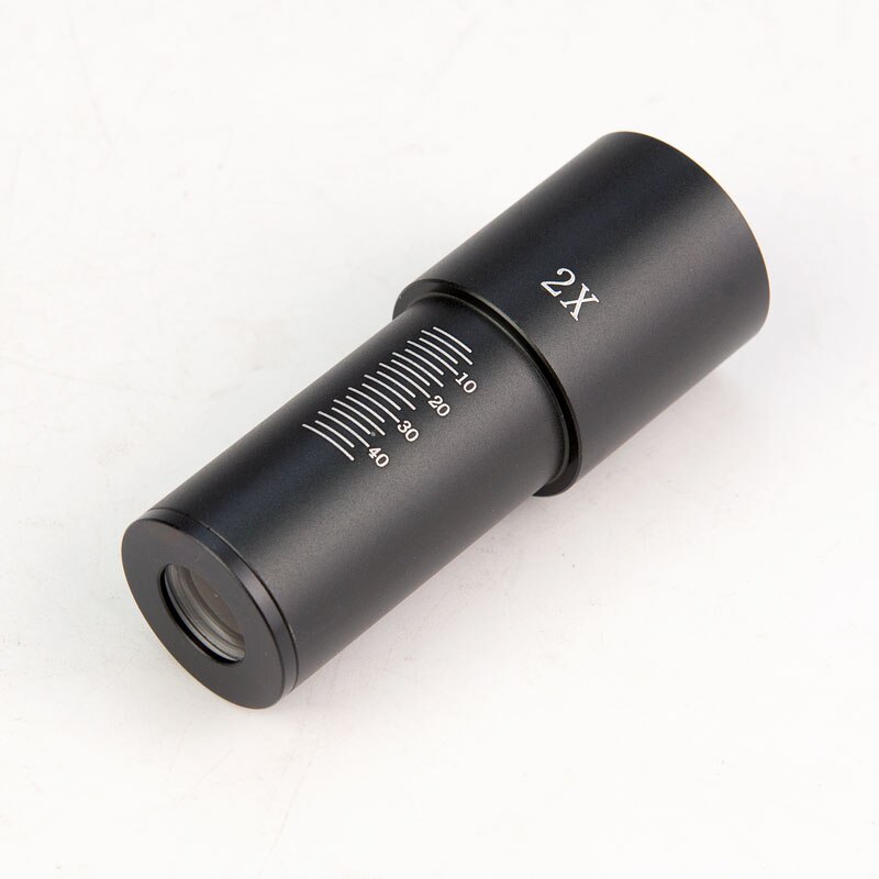 1 PC 23.2mm Interface 2X Metal Barlow Lens Microscope Eyepiece