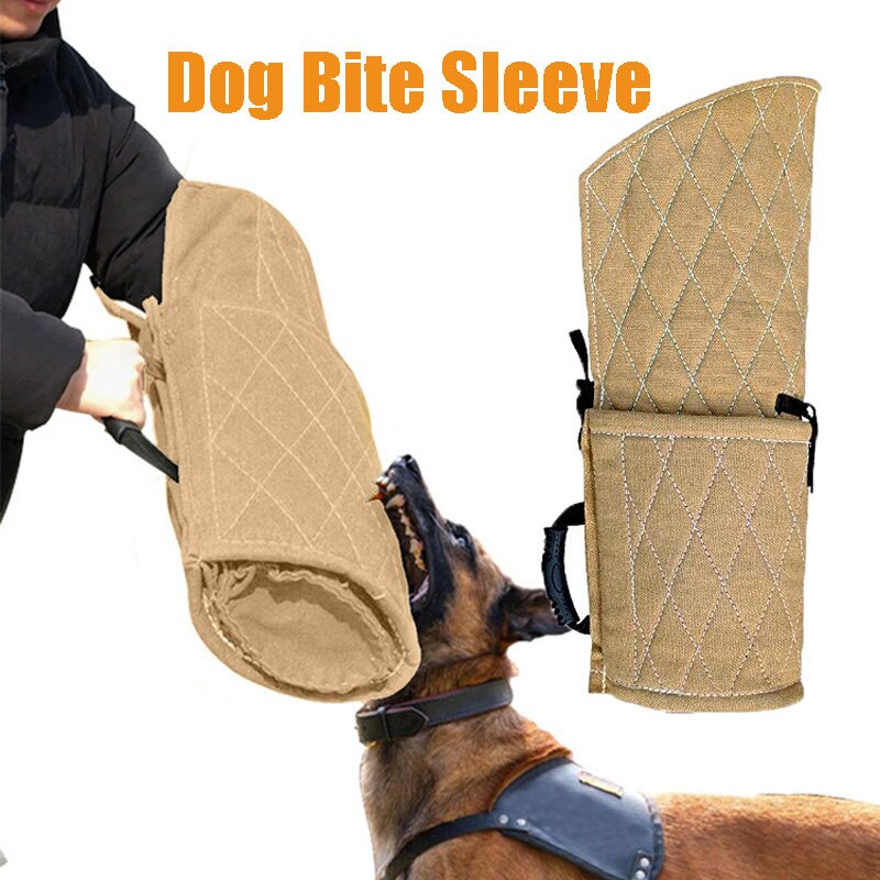 Manga de mordida para mascotas, entrenamiento para perros, trabajo policial, equipo de agilidad de entrenamiento para perros, instalaciones, juegos de protección para brazos, suministros de piezas