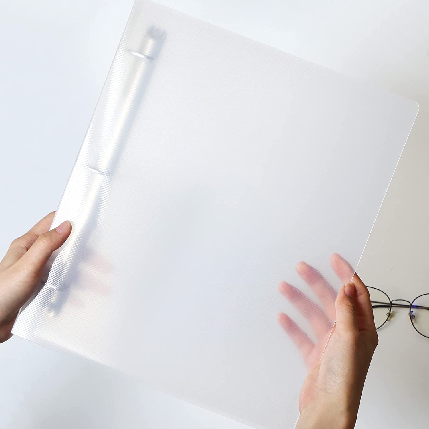 A4 Size 3 Ring Transparency Binder Cover Organizer Folder Holds 8.5&#39;&#39; x 11&#39;&#39; Paper, Clear View Binder D Ring for School, Office