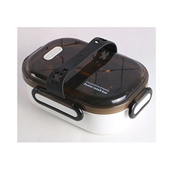 Portable Insulated Lunch Box Leakproof Stainless Steel Bento Box Office Worker Microwave Tableware Salad Food Storage Containers: White / 1