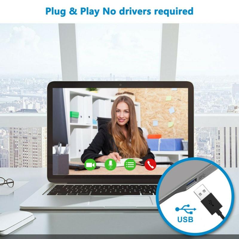 Usb Camera Hd 1080P Computer Camera Met Stofkap Webcam Voor Webcast Video Conferentie Webcam Full Hd 1080P web Camara