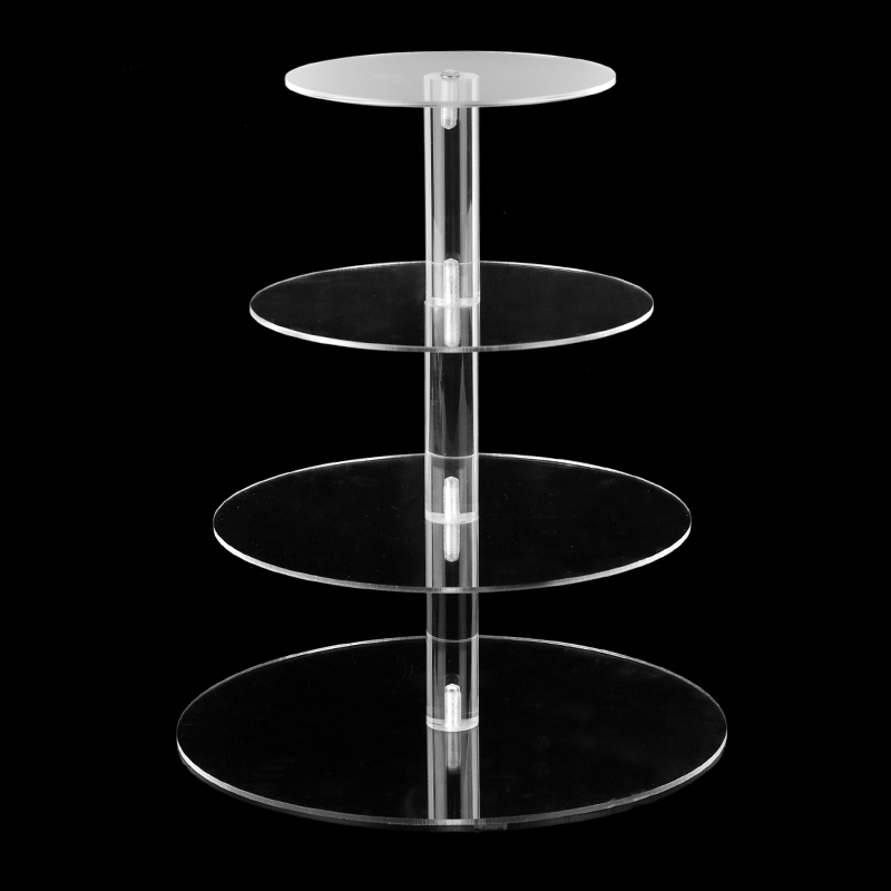 Cake Houder Ronde Acryl 3/4 Tier Cupcake Cake Stand Monteren en Demonteren Thuis Verjaardag Gereedschap Party Stands Decoratie