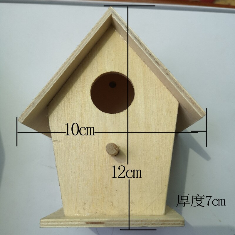 Bricolage en bois oiseau maison créative murale en bois en plein air oiseau nid nichoir en bois boîte: 3