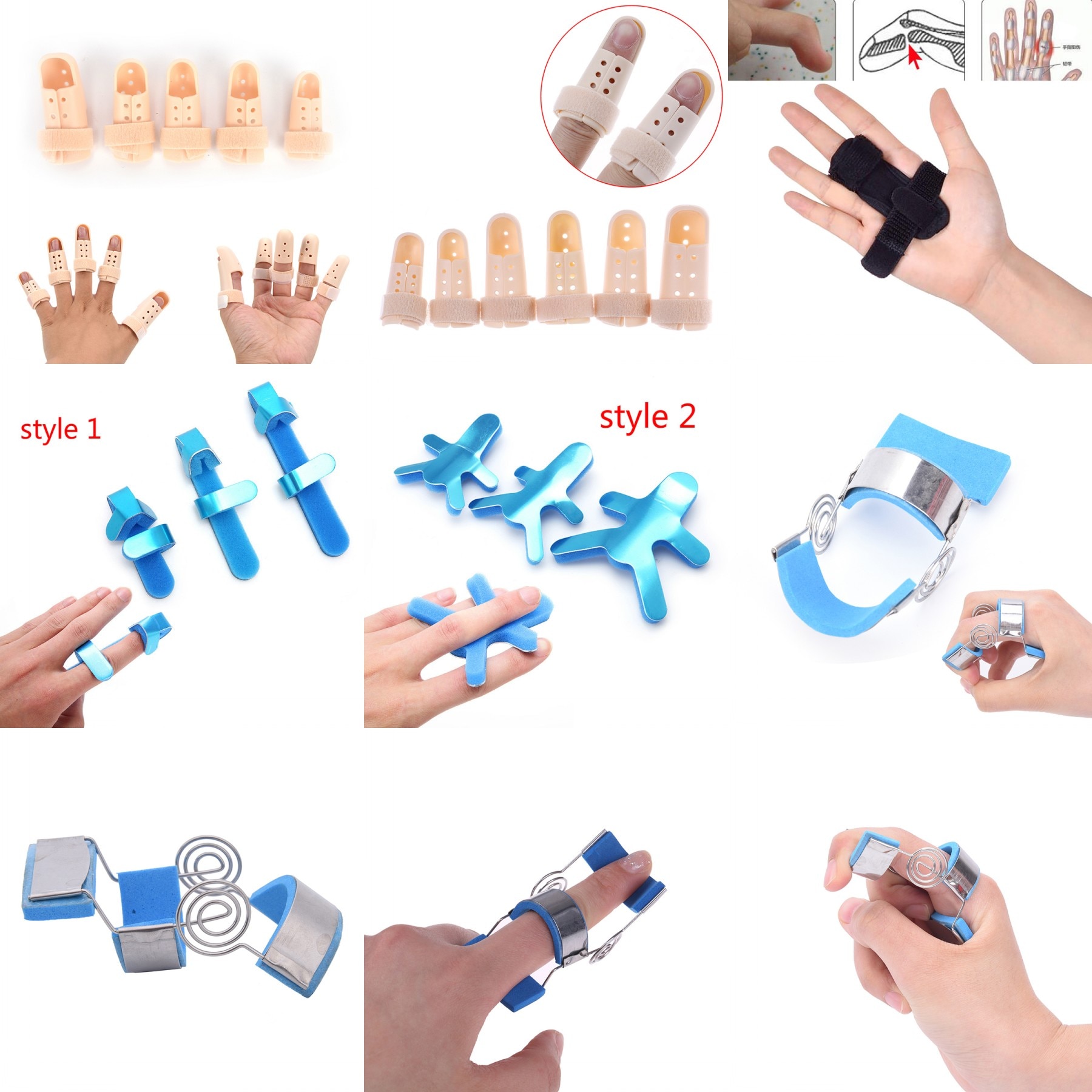22 stil Finger Brace Support Haltung Corrector Aluminium Finger Hand Schiene Recovery Verletzungen Schmerzen Biege Verformung Korrektur