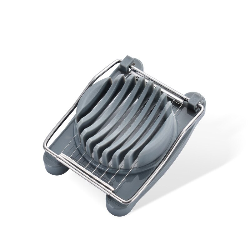 Multifunction Egg Slicers Stainless Steel Wire Egg Slicer Egg Splitter Cut Egg Device Kitchen Egg Tools Petal Shape Egg: Grey 1
