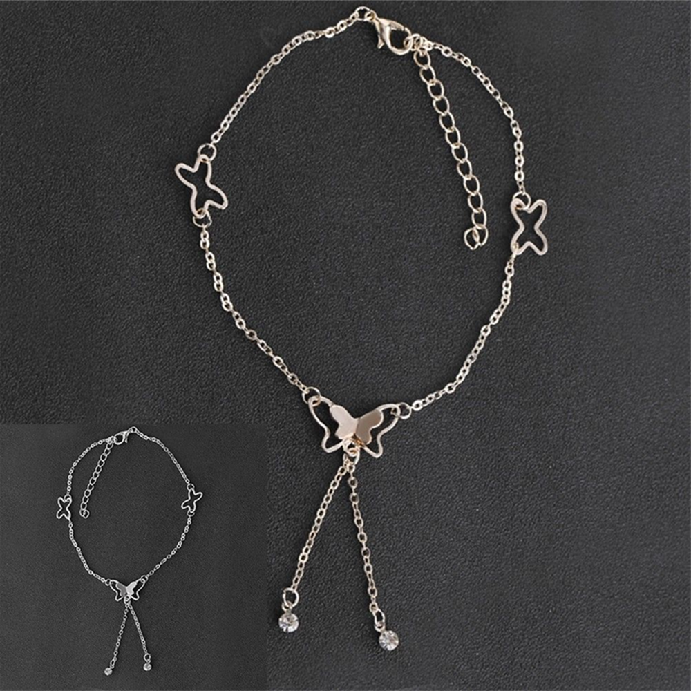 Butterfly Anklet Pendant Tassel Foot Chain Jewelry For Women Summer Yoga Beach Leg Bracelet Handmade Anklet Jewelry