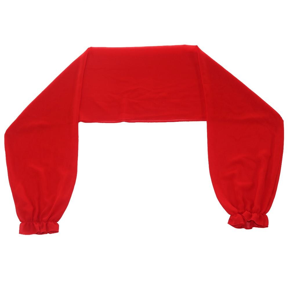 Kvinnor chiffong körning uv skydd arm ärm ryggdrag täcka sjal wrap topp halsduk cape sommar strand sport manschett axel: Röd