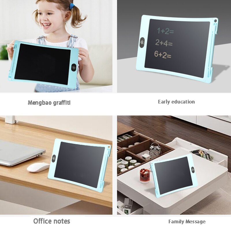 LCD Writing Tablet Electronic Writing Board Suitable for School Students Kids for Kids Home Office: Blue 8.5inch