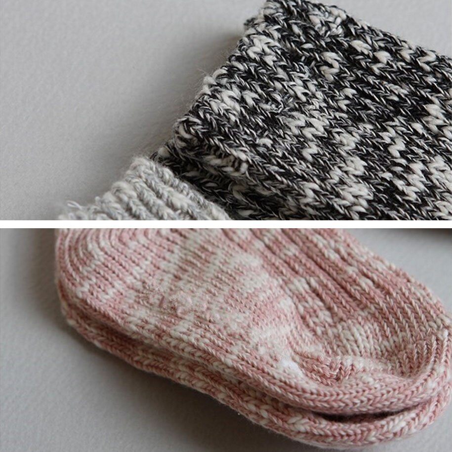 Kunst und weise Mischte Farbe Gestrickte Baby Socken Herbst Winter Weichen, Warmen Säuglings Socken Neugeborenen Kleinkind Knöchel Länge Dicke Socken Mädchen 0-2T