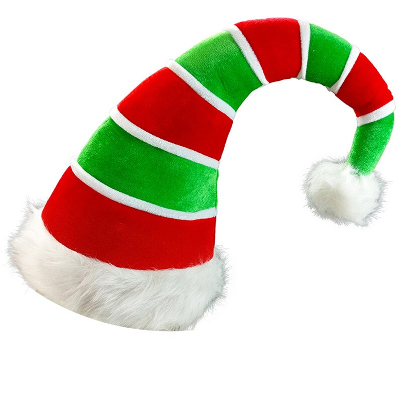 Christmas Elf Hat Classic Striped Winter Hat Ugly faux fur Party Favors Headwear: Default Title