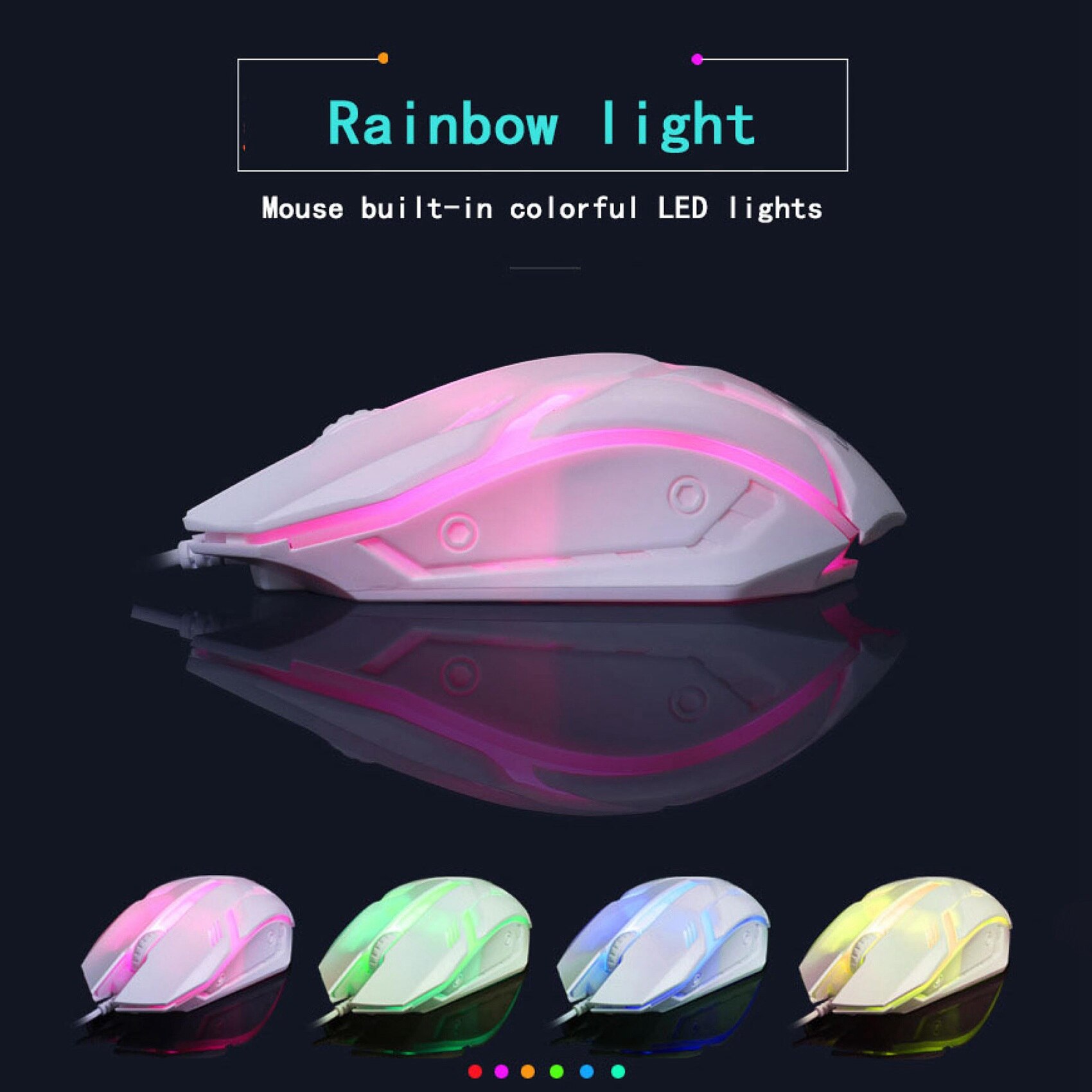 LIMEIDE-Juego de teclado y ratón GTX300, juego silencioso, retroiluminación LED, con cable, para PC y portátil