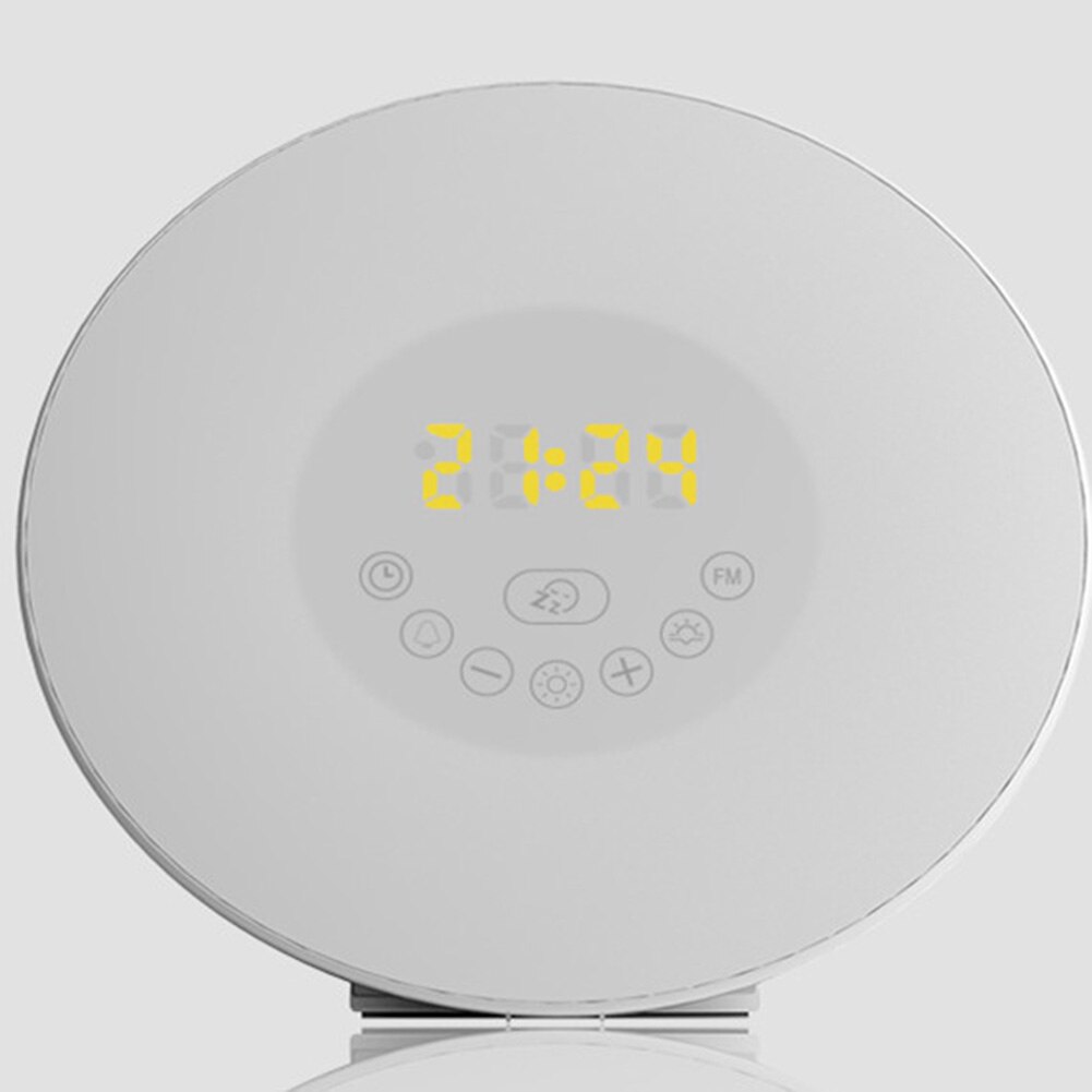 Alarm Clock Night Light Colorful LED FM Radio Portable Atmosphere Natural Light Modern Touch Sensitive Simulation Sunset Sunrise