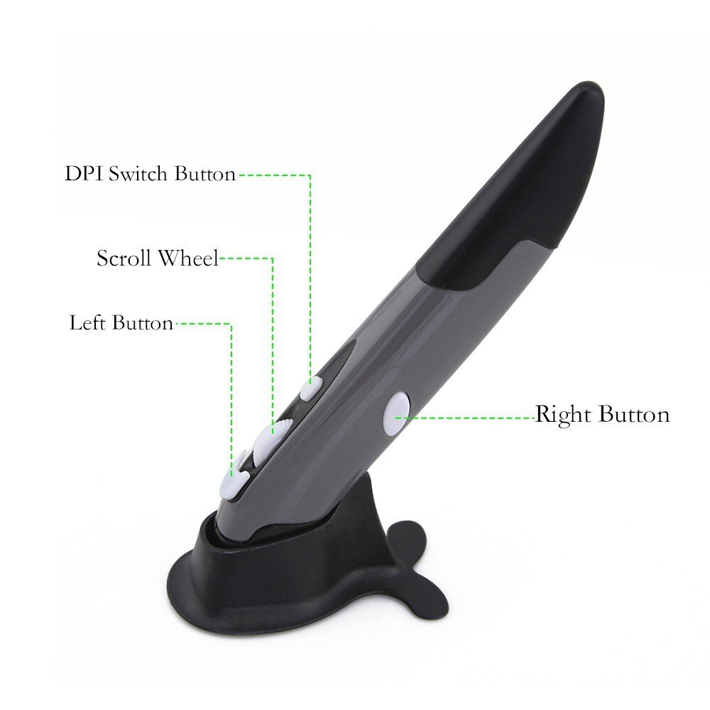 2.4Ghz Draadloze Muis 1600Dpi Optische Laptop Muis Draagbare Pen Shaped Mause Usb Ergonomische Verticale Muizen Voor Pc gamer